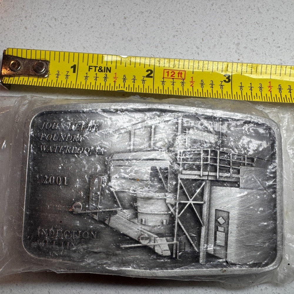 John Deere Belt Buckle Foundry Waterloo‎ Iowa Induction Melting 2001 No. 228